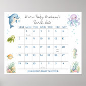 Poster Devinez la date de naissance de bébé pour la baby (Devant)