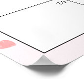 Poster Devinez la date d'échéance Petit Baby shower amour (Coin)