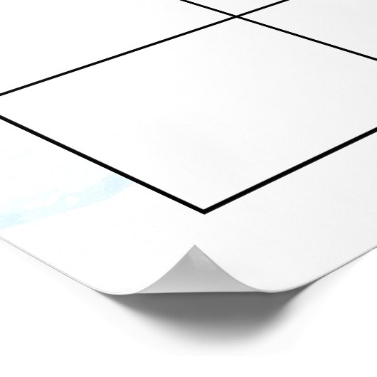 Poster Devinez La Date D'Échéance Teddy Bear Ballons Bleu (Coin)