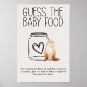 Poster Devinez la Nourriture pour Bébé pour la Baby Showe (Devant)