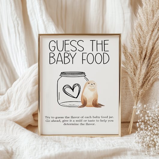 Poster Devinez la Nourriture pour Bébé pour la Baby Showe