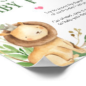 Poster Devinez la nourriture pour bébé shower Greenery Li (Coin)