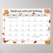 Poster "devinez l'anniversaire de notre petit amour" jeu (Devant)