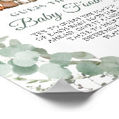 Poster Devinez le Baby shower de bois de nourriture pour  (Coin)
