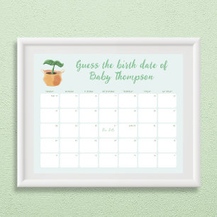 Poster Devinez le calendrier de la date de naissance Litt