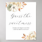 Poster Devinez le panneau du Baby shower du mess doux (Devant)