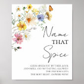 Poster Devinez L'Épice | Boho Fête des mariées Jeu signe (Devant)