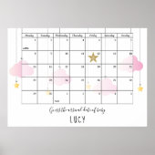 Poster Devinez les nuages de la date prévue étoiles jeu d (Devant)