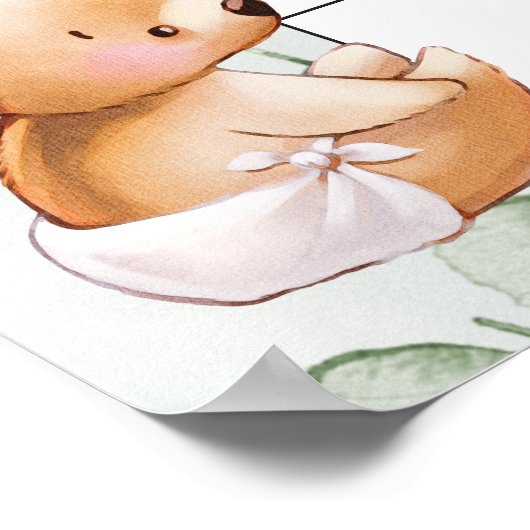 Poster Devinez L'Ours Calendrier Date D'Échéance (Coin)