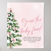 Poster Devinez Noël le Baby shower alimentaire pour bébés (Devant)
