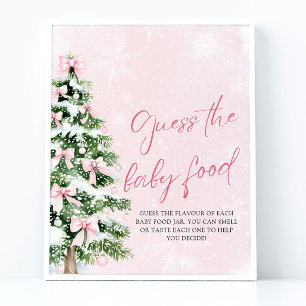 Poster Devinez Noël le Baby shower alimentaire pour bébés