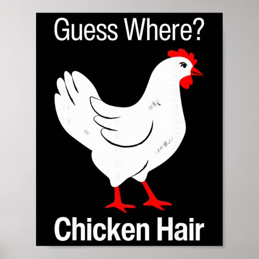 Poster Devinez où cheveux de poulet Drôles de poules Humo (Devant)