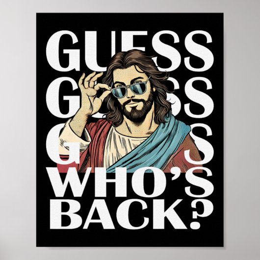 Poster Devinez Qui Byck Jésus Pâques Tee Religieux Cathol (Devant)