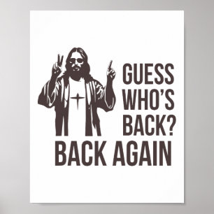 Poster Devinez qui est encore Ck Ck Joyeuses Pâques Jésus