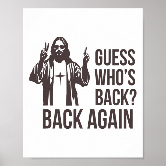Poster Devinez qui est encore Ck Ck Joyeuses Pâques Jésus (Devant)