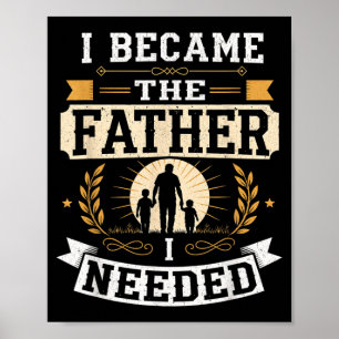 Poster Devint Le Père Besoin Fête Des Pères Papa Papa