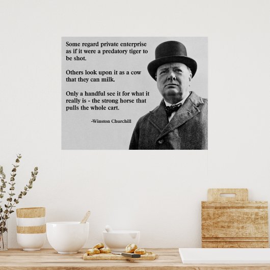 Poster Devis Churchill Free Enterprise (Cuisine)