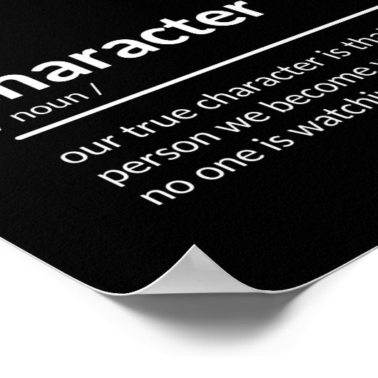 Poster Devis de caractères (Coin)