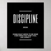 Poster Devis de définition DISCIPLINE - Citations inspira (Devant)