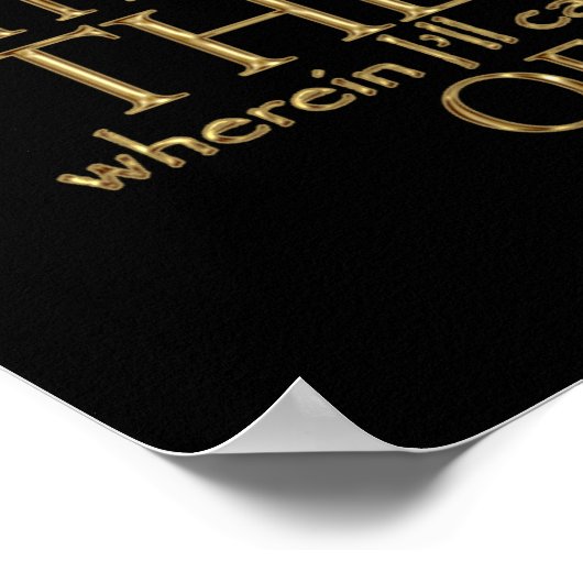 Poster Devis de lecture de hameçon (version or) (Coin)