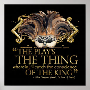 Poster Devis de lecture de hameçon (version or)