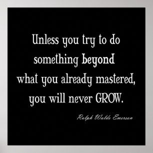 Poster Devis de maîtrise vintage Emerson Inspirational Gr