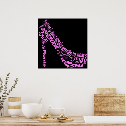 Poster Devis de mode à talon élevé (Cuisine)