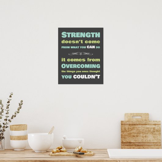Poster Devis de motivation de la force (Cuisine)