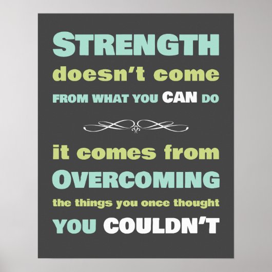 Poster Devis de motivation de la force (Devant)