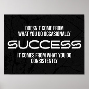 Poster Devis de motivation de réussite