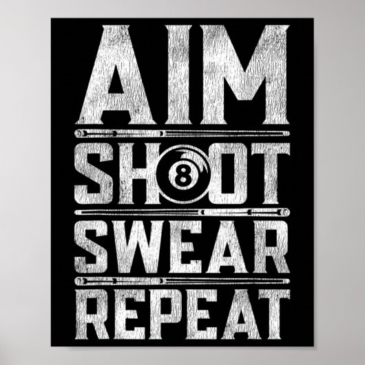 Poster Devis de motivation du billard billard Snooker Pla (Devant)