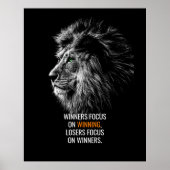Poster Devis de motivation du lion (Devant)