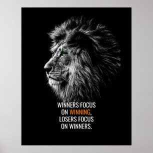 Poster Devis de motivation du lion
