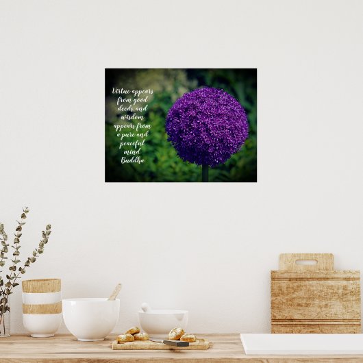 Poster Devis de motivation parfait violet Allium Allium (Cuisine)