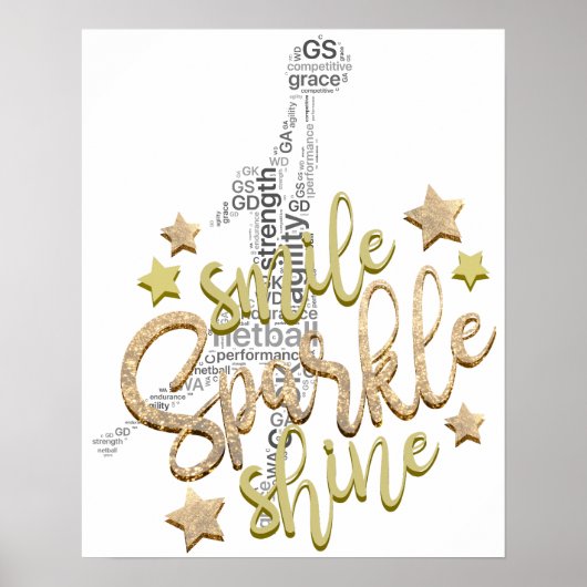 Poster Devis de netball inspirant (Devant)