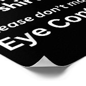 Poster Devis de responsabilité amusant (Coin)