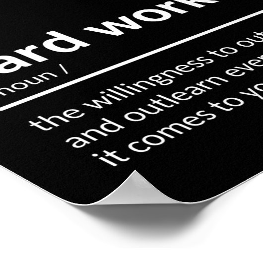 Poster Devis de travail dur (Coin)