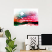 Poster Devis de typographie inspirée du paysage Aurora (Bureau à domicile)