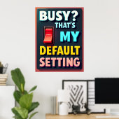 Poster Devis de vie professionnelle - Motivation amusante (Bureau à domicile)