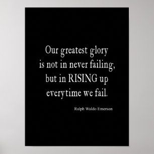 Poster Devis d'échec vintage Emerson Overcoming