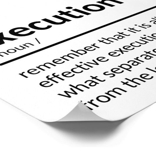 Poster Devis d'exécution (Coin)