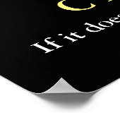 Poster Devis du défi du tigre motivationnel (Coin)