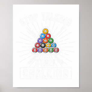 Poster Devis du joueur de piscine amusant Billard Arrêter