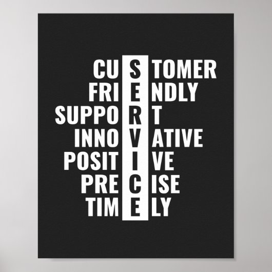 Poster Devis du service à la clientèle pour Office et Hom (Devant)
