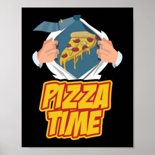 Poster Devis heure de pizza