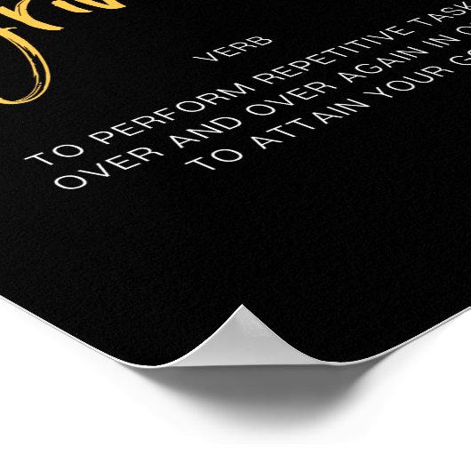 Poster Devis inspirant Grind (Coin)