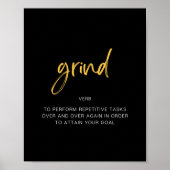Poster Devis inspirant Grind (Devant)