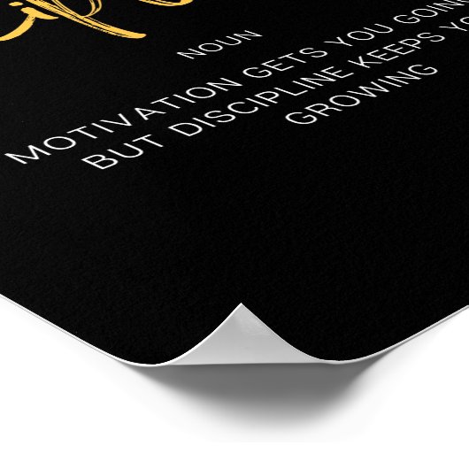 Poster Devis inspirant la discipline (Coin)