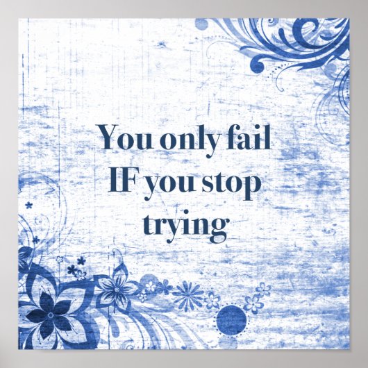 Poster Devis inspirant | La motivation n'abandonne pas (Devant)