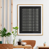 Poster Devis inspirant | Typographie noir blanc rétro